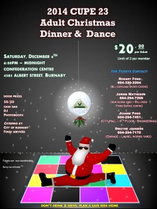 2014 Cupe 23 Christmas Adult Dinner and Dance