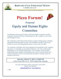 Equity and Human Rights - Pizza Forum Flyer 2015-11-05