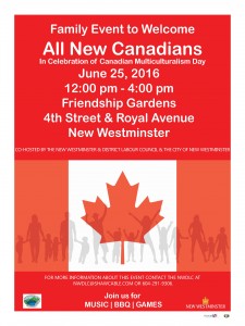 Welcome new Canadians poster
