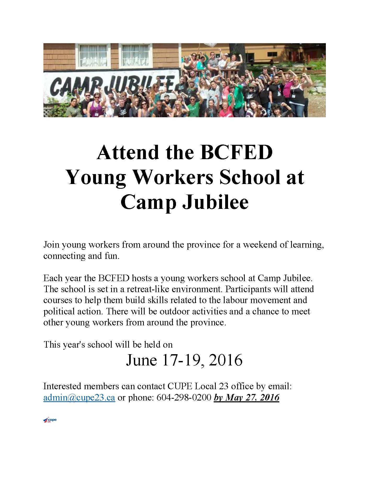 Young Workers School Flyer 2016