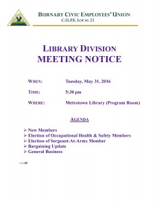 Library Division Meeting 2016-05-31